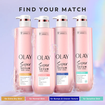 Olay Super Serum Body Wash for Women, For Extra Dry Skin, 28 fl oz