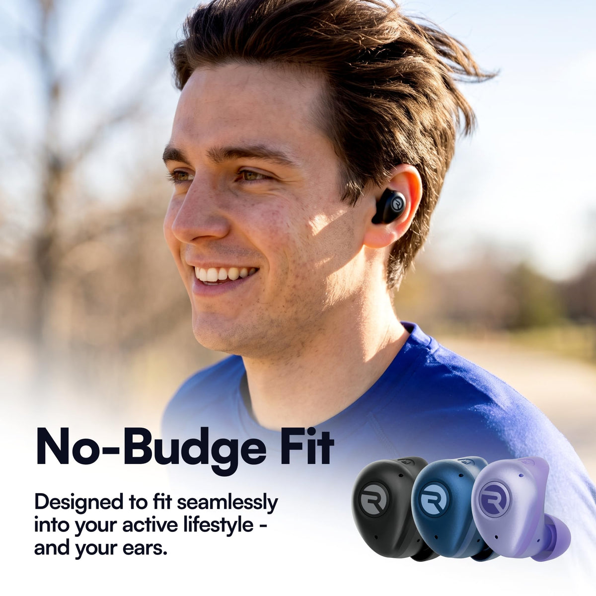 Raycon The Fitness Noise Cancelling Earbuds, 2nd Gen, Black
