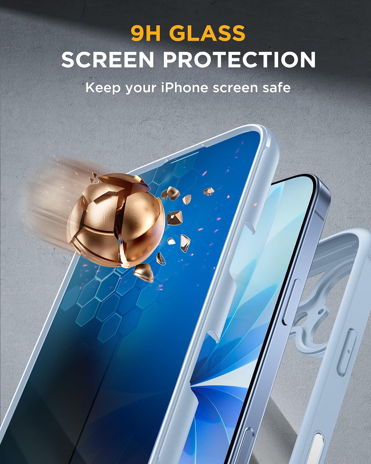Miracase for iPhone 17 Pro Privacy Series Case, Magsafe, Deep Blue