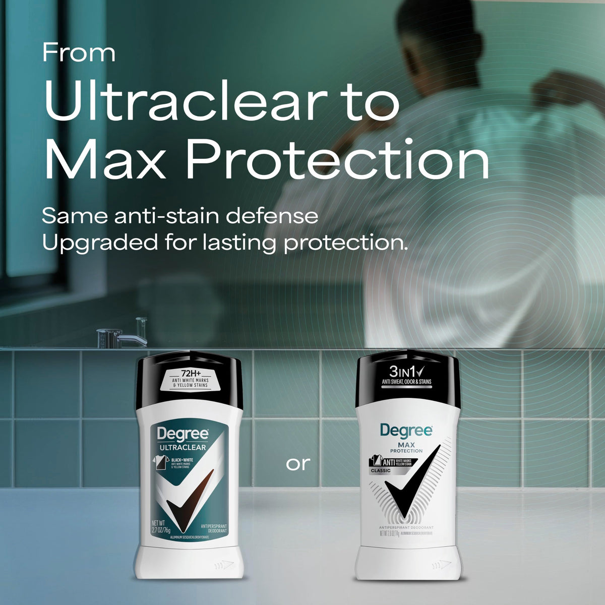 Degree Men UltraClear Antiperspirant Deodorant, 2 Count, 2.7 oz