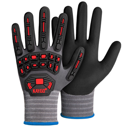 KAYGO Safety Work Gloves MicroFoam Nitrile Coated 12 Pairs, KG18NH