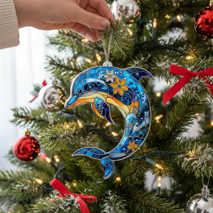 Sea Turtle Gift for Women, Mom & Daughter Christmas Ornament with Card