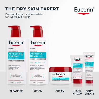 Eucerin Advanced Repair Lotion, Urea Enriched, 16.9 FL OZ