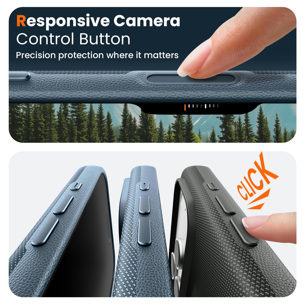 Mkeke for iPhone 17 Pro Max Case Techwoven Green, [Compatible with MagSafe] [Camera Control Cover] [Premium Tech Woven Fabric] [Drop Protection] Shockproof Skin-Friendly