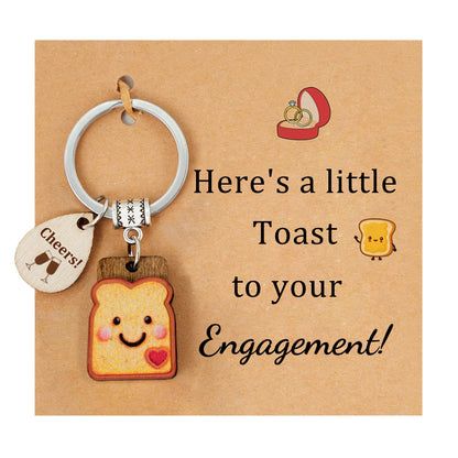 Toast Keychain for Girls New Beginnings Congratulations Gifts
