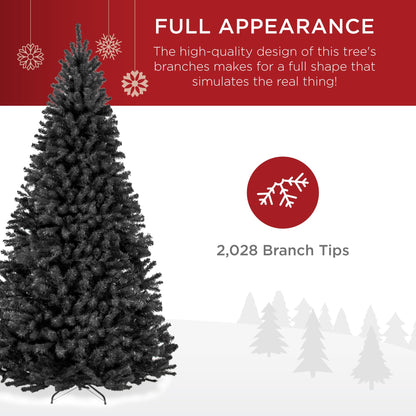 Best Choice Products Artificial Christmas Tree, 6ft Premium Unlit Realistic Spruce Holiday Décor w/Dense Branches, Easy Assembly, Metal Base - Green Spruce