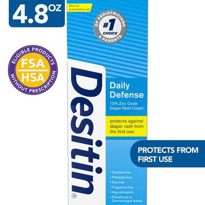 Desitin Daily Defense Diaper Rash Cream, 13% Zinc Oxide, 16 oz