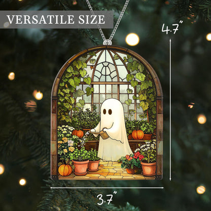 Halloween Plant Gifts, Stained Glass Window Hanging, Gothic Spooky Decor