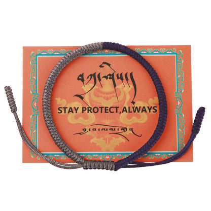 Authentic blessed Tibetan monks handmade Dorje Knot protection bracelet for women and men with a talisman