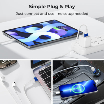 Basesailor USB to USB C Adapter,USBC Female to USB A Male Charger Adapter