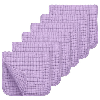Looxii Muslin Baby Burp Cloths, Absorbent Brup Rags 6 Pack Set for Baby