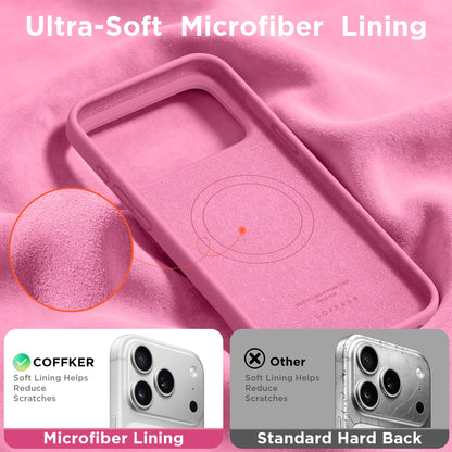 Magnetic for iPhone 18 Pro /17 Pro Case Silicone, Wine Red