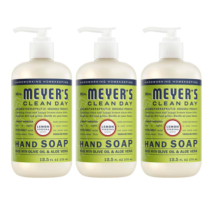 MRS. MEYER'S CLEAN DAY Liquid Hand Soap, Lemon Verbena, 12.5 fl oz, 3 Pack
