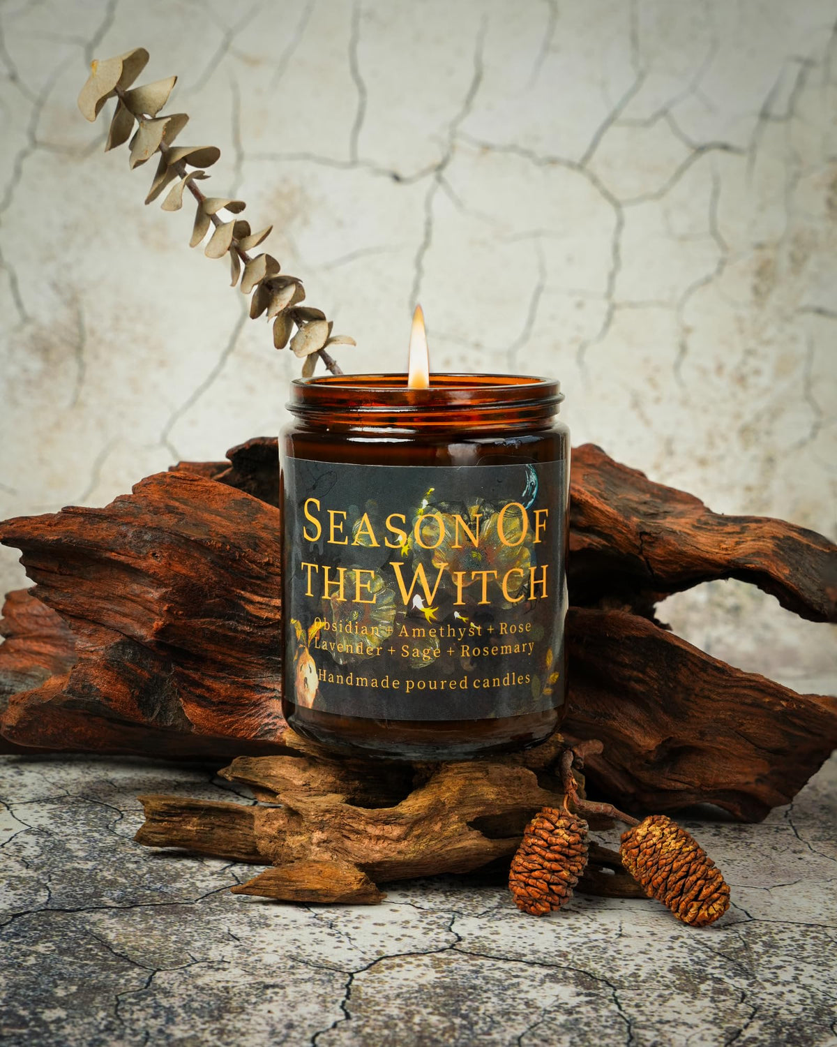 Healing Energy Candle, Negative Energy Cleansing,Soy Aromatherapy, Handmade Crystal Candle for Soothing.(Healing)