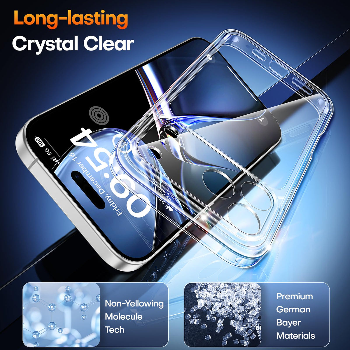 TAURI for iPhone 16 Pro Case, Compatible with MagSafe, Clear