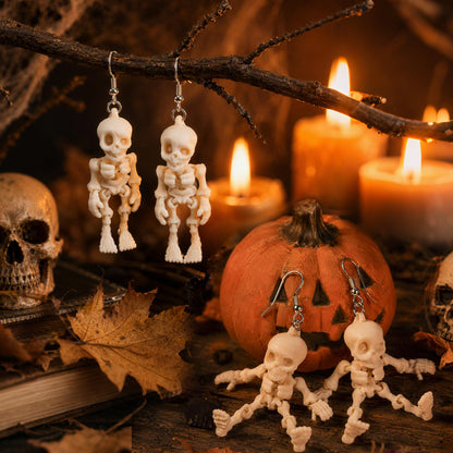 Halloween 3D Skeleton Skull Earrings BOO Ghost Earrings for Women