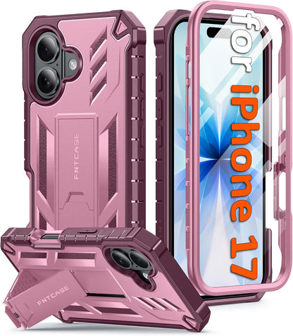 FNTCASE for iPhone 16 Case with Belt Clip and Built-in Screen Protector