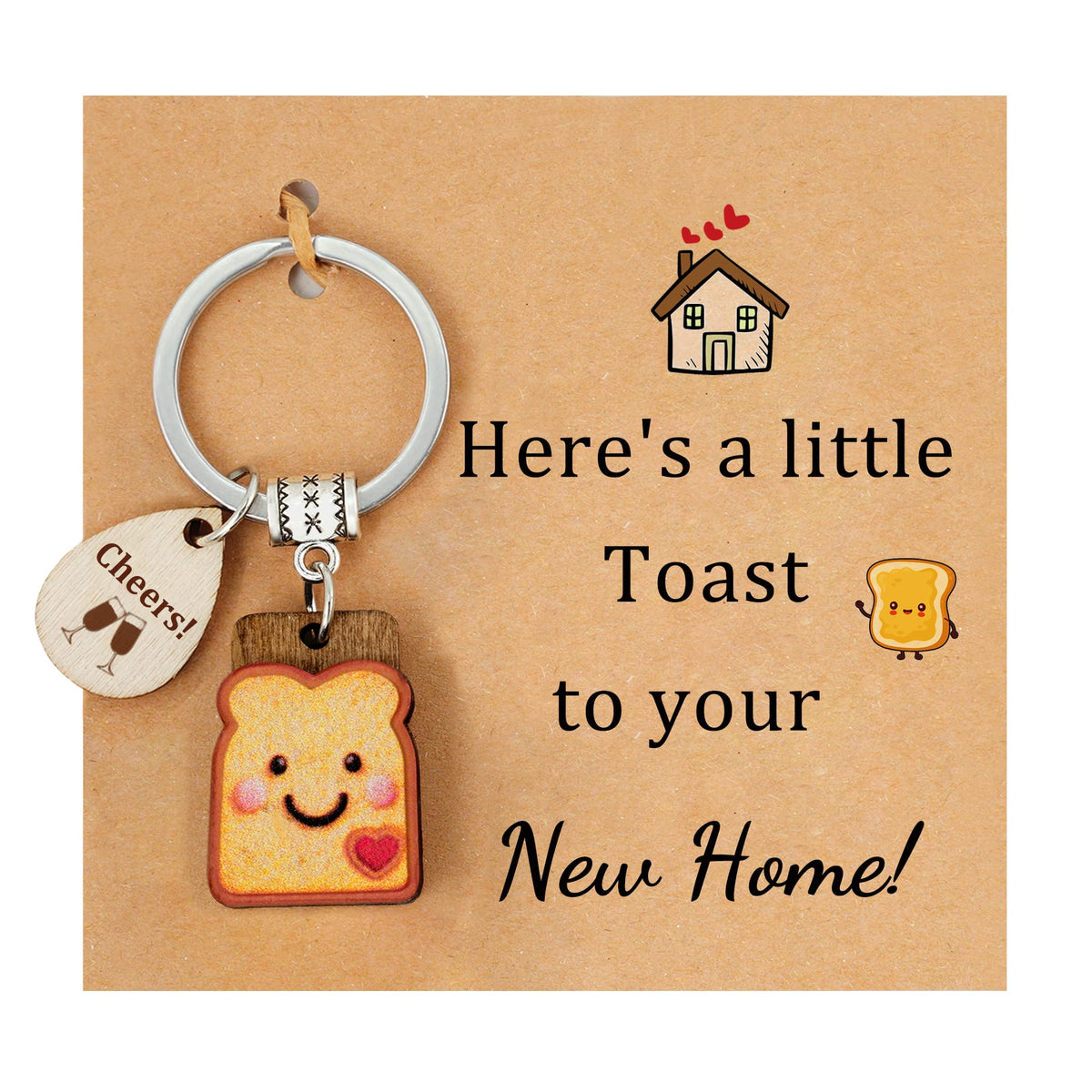 Toast Keychain for Girls New Beginnings Congratulations Gifts