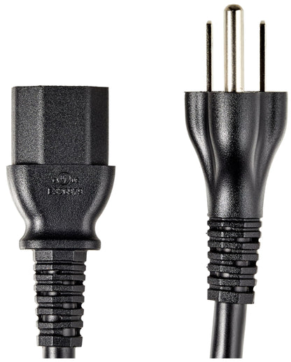 Amazon Basics Replacement Power Cord for Computer, Monitor, TV, Printer, PC, 3 Prong, 18 AWG, 125 Volts, 10 Feet, Black