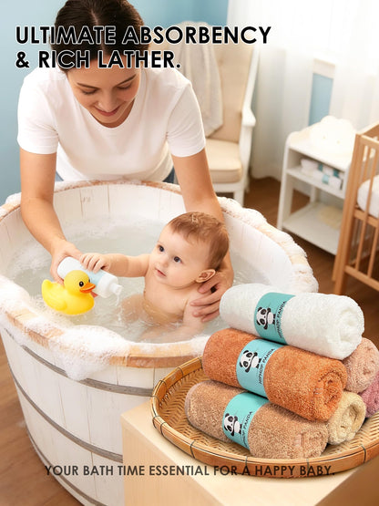 HIPHOP PANDA Soft Baby Washcloths, 2-Layer, 30 Pack Newborn Gift Set