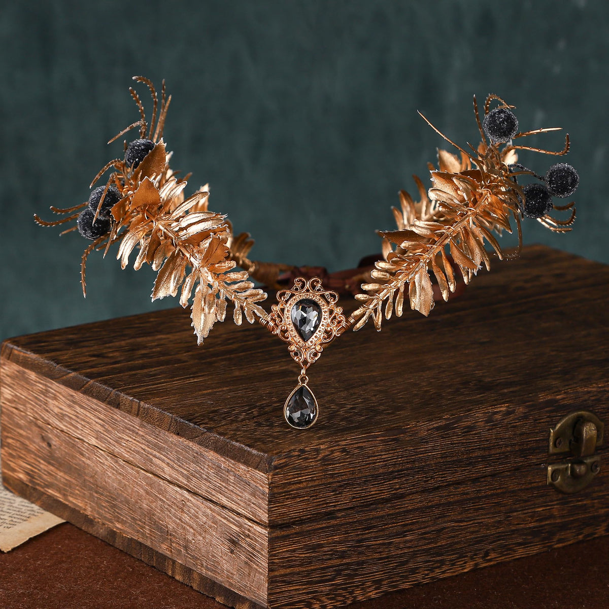 MOSTORY Renaissance Fairy Flower Crown, Woodland Elf Crown Headpiece