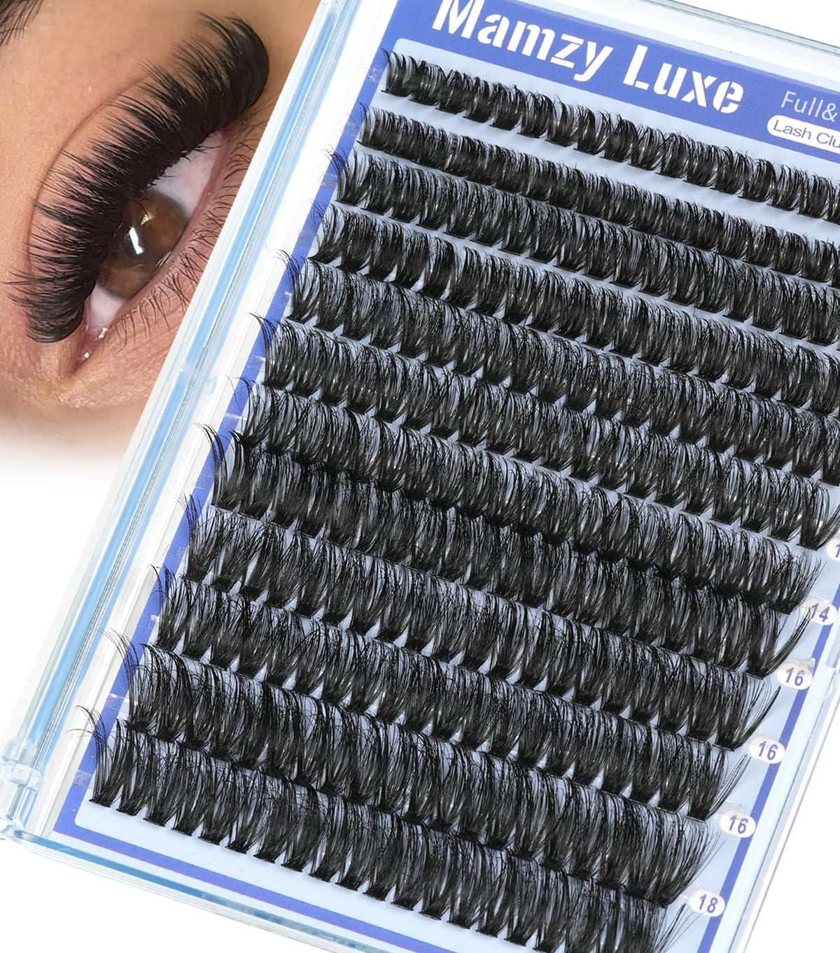 Lash Clusters Wispy 60D Eyelash Clusters 10-18mm Fluff Cluster Eyelash Extensions D Curl No Plastic Feel Individual Lashes Extension 240 Pcs Versatile False Eyelashes Clusters