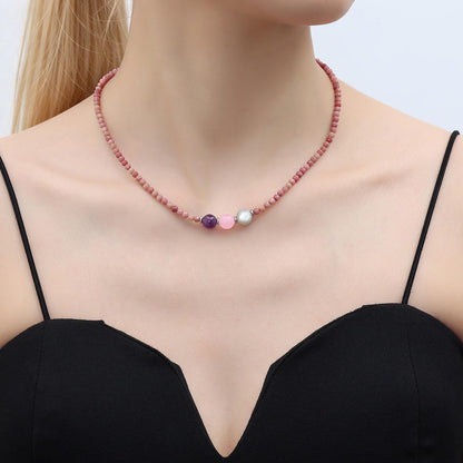 Healing Crystal Beaded Necklaces for Women Christmas Gift