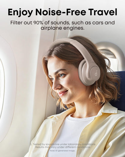 soundcore by Anker Q20i Hybrid Active Noise Cancelling Headphones, Black