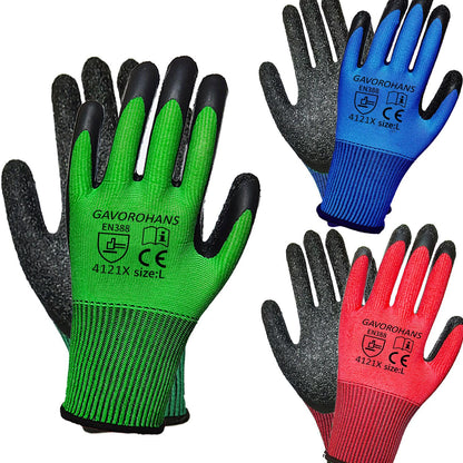 3 Pairs Gardening Gloves Superior Grip Work Gloves Durable Comfortable Breathable Multipurpose for Gardening Construction, Logistics,Warehousing,Landscaping (3Pairs Medium)