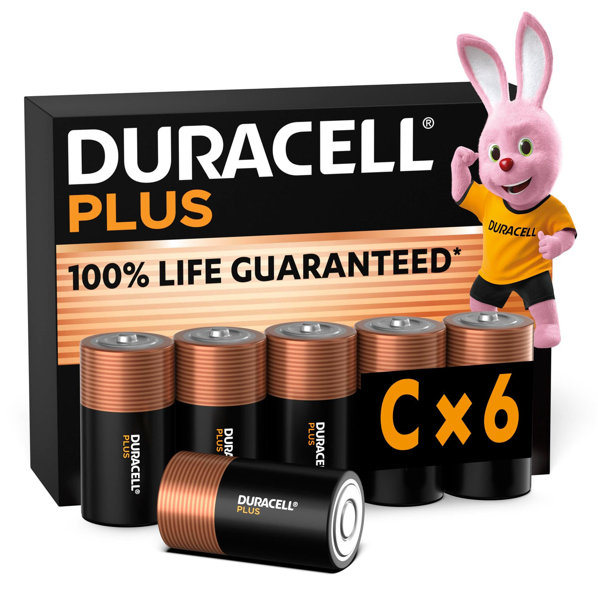 DURACELL Plus 9V Alkaline Batteries (2 Pack) 6LR61