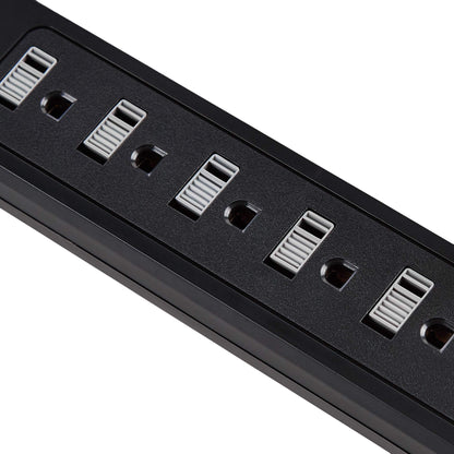 Amazon Basics Surge Protector Power Strip, 6-Outlet, 790 Joules, 6ft Extension Cord, Safety Shutters, White