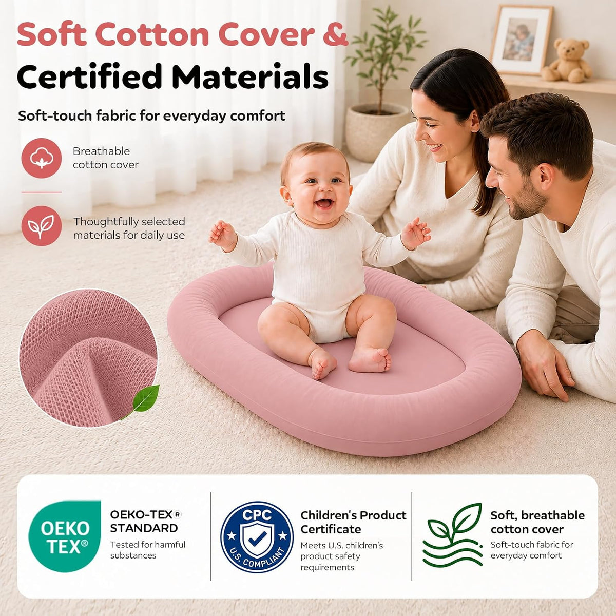 Baby Lounger for Newborns 0-24 Months - Baby Essentials