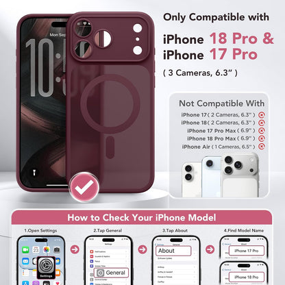 Magnetic Shockproof for iPhone 18 Pro & iPhone 17 Pro Case, Sunset Orange