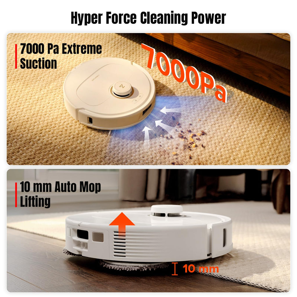 roborock Qrevo CurvX Robot Vacuum and Mop, 22,000Pa Suction