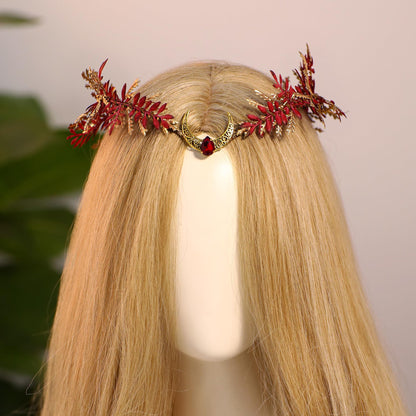 MOSTORY Renaissance Fairy Flower Crown, Woodland Elf Crown Headpiece