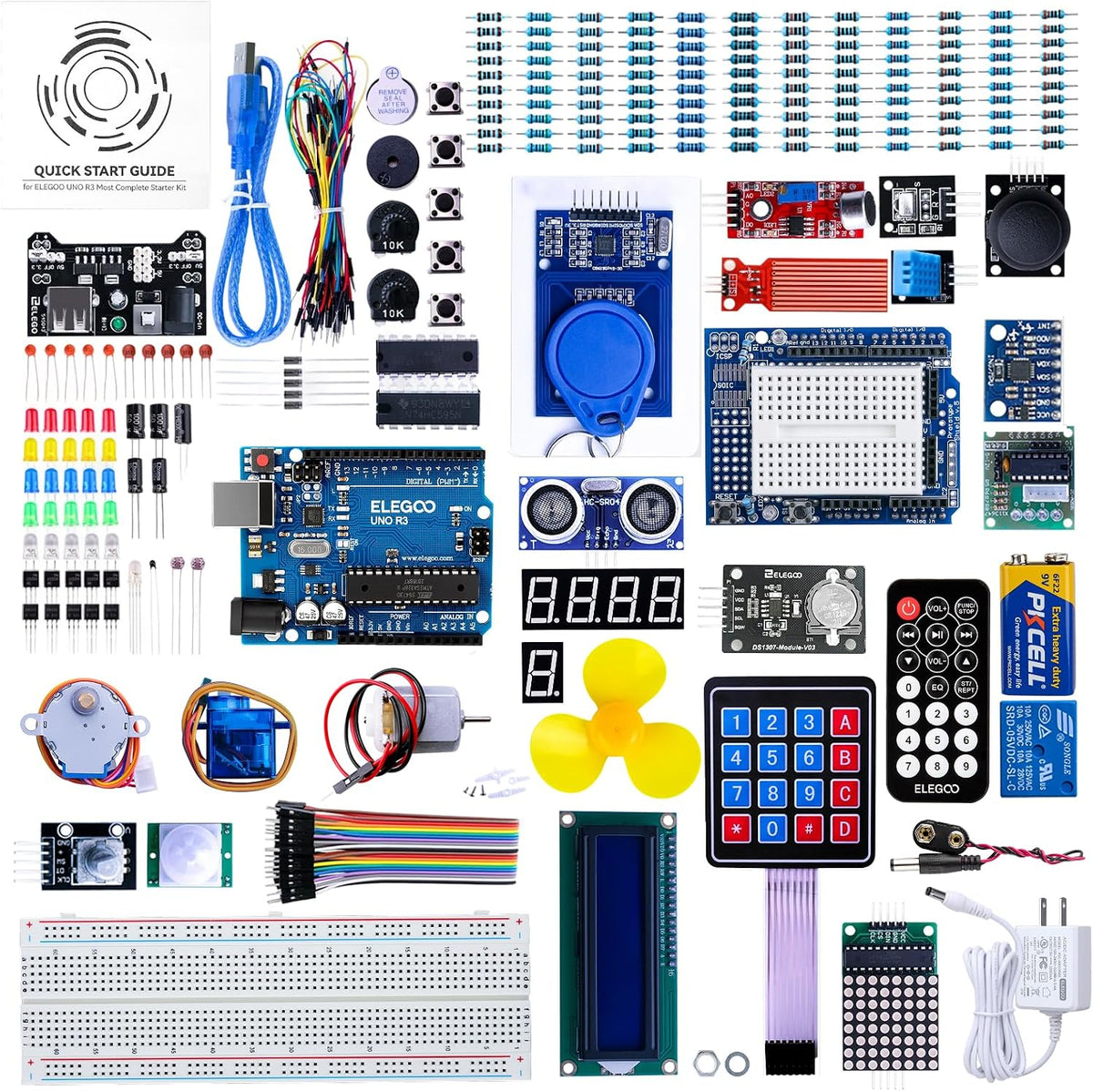 ELEGOO UNO R3 Project Most Complete Starter Kit, Compatible with Arduino