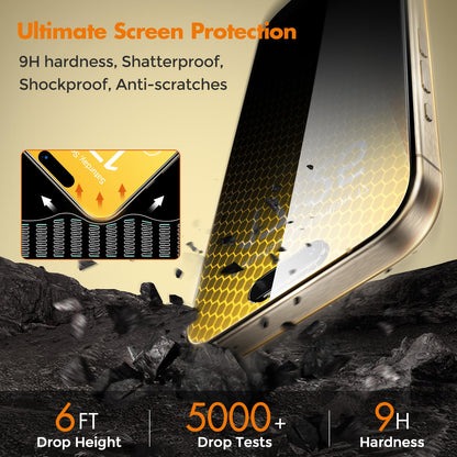 UNBREAKcable Privacy Screen Protector for iPhone 16 Pro, 2-Pack