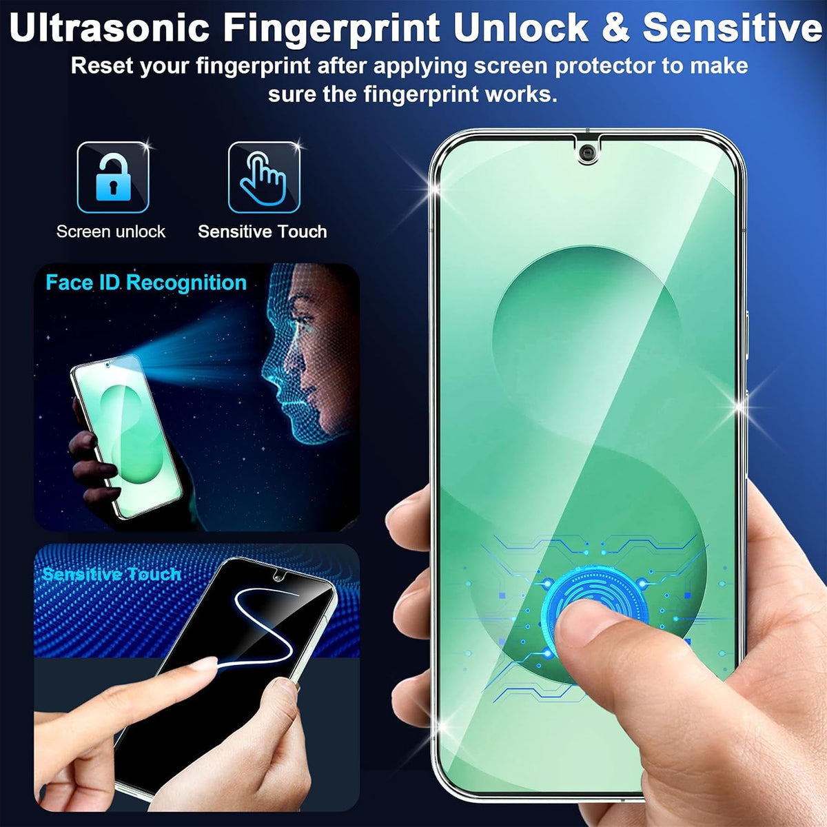 firtstnow 3 Pack for Samsung Galaxy S26 Ultra Screen Protector Tempered Glass + 3 Pack Camera Lens Protector, Military Grade Shatterproof, 9H Hardness, Fingerprint Unlock,Case Friendly 6.9 Inch