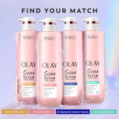 Olay Super Serum Body Wash for Women, For Extra Dry Skin, 28 fl oz