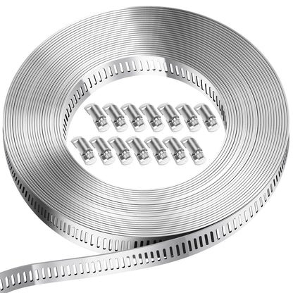 Bolatus Hose Clips 6-51 mm, 22 Pcs Hose Clamp Stainless Steel 304