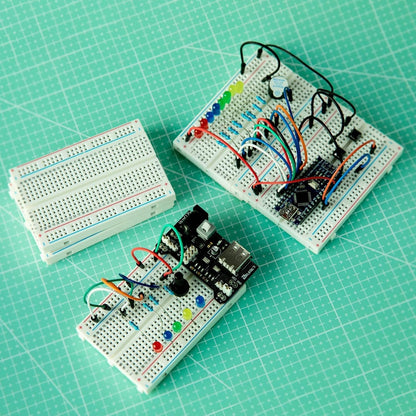 ELEGOO 400 Point Solderless Breadboard Kit, Small Prototyping Boards 6PCS
