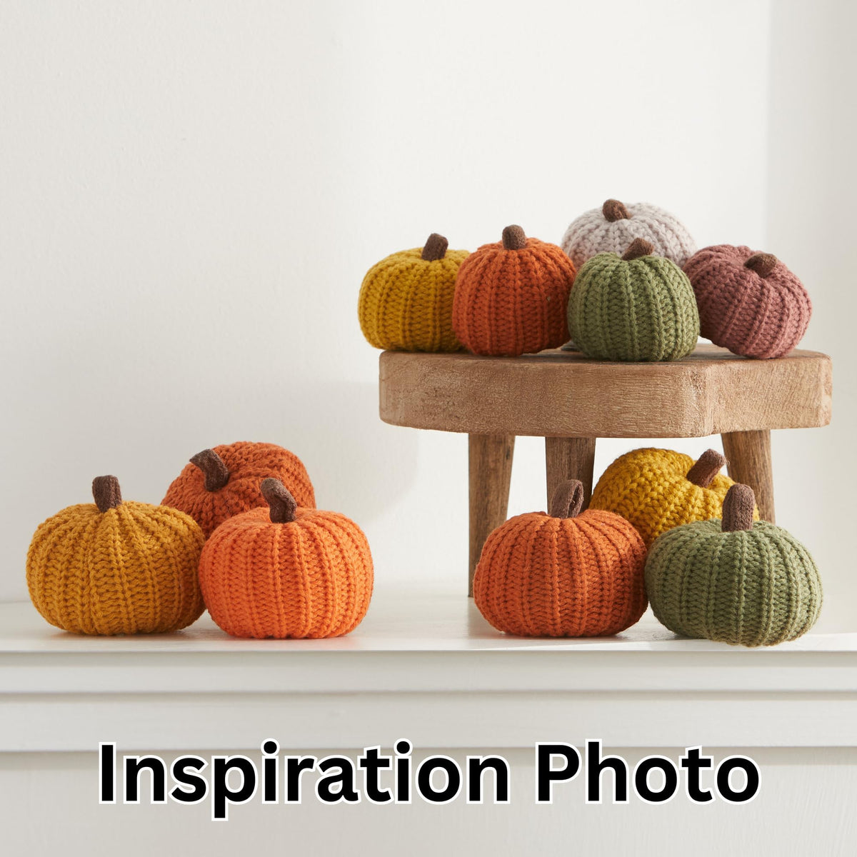 Mini Knit Pumpkins Set of 5, Fall Décor (Autumn Set)