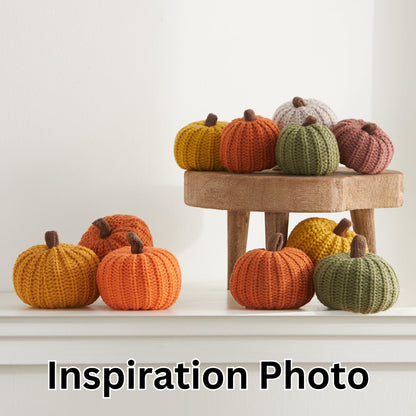 Mini Knit Pumpkins Set of 5, Fall Décor (Autumn Set)