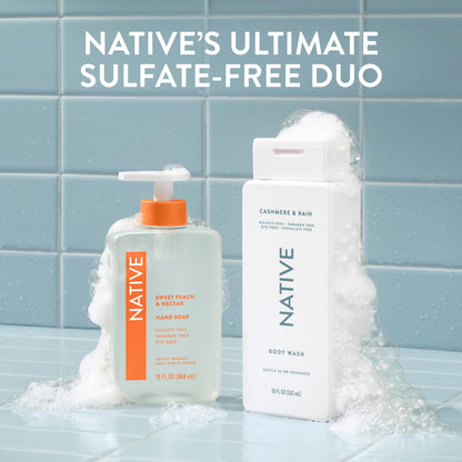 Native Clean Body Wash for Women & Men, Powder & Cotton Scent, 18 fl oz