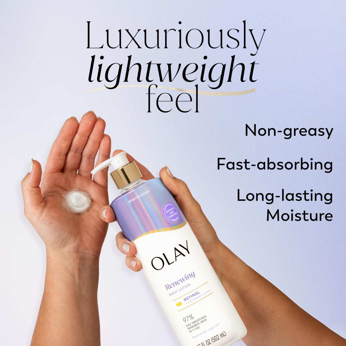 Olay Super Serum Hand & Body Lotion, Luminous & Resilient Skin, 17 fl oz