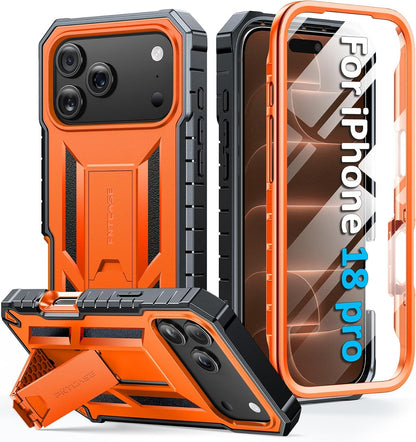 FNTCASE for iPhone 16 Case with Belt Clip and Built-in Screen Protector