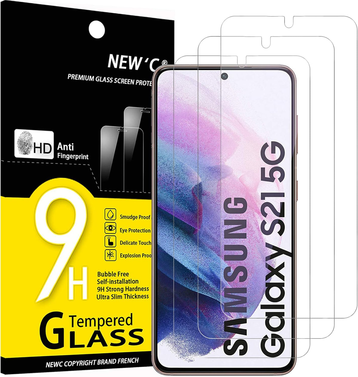 NEW'C for Samsung Galaxy S23 6.1" (SM-S911),Screen Protector Tempered Glass