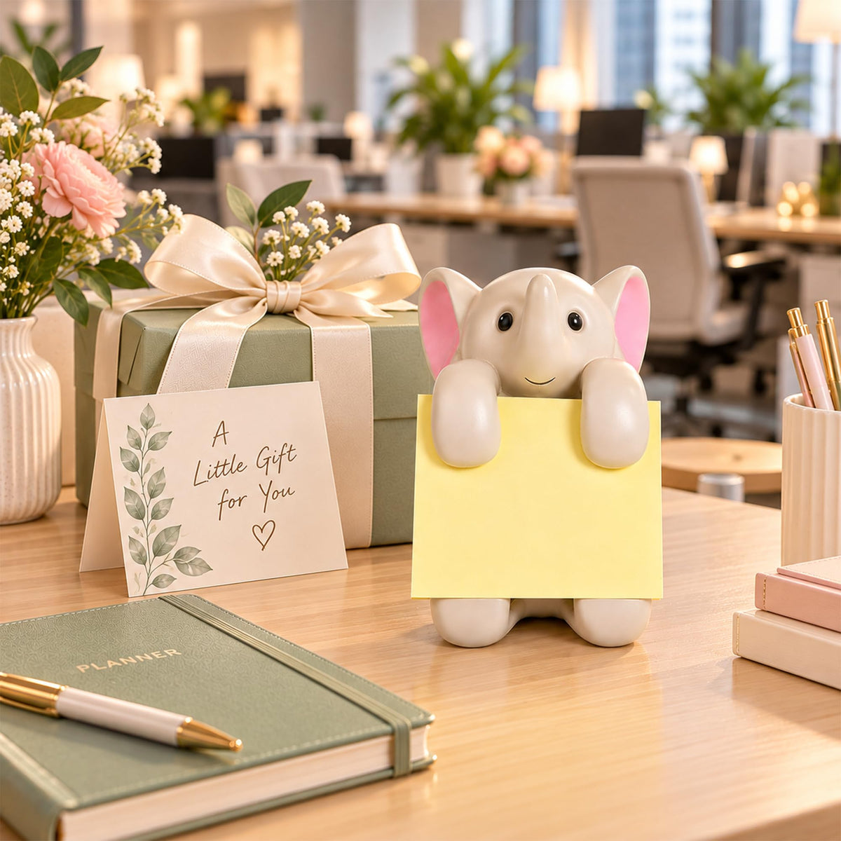 Dog Pop-Up Sticky Note Dispenser for 3x3 in Notes, Black & White