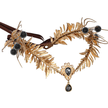 MOSTORY Renaissance Fairy Flower Crown, Woodland Elf Crown Headpiece