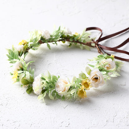 Pink Bohemian Flower Crown, Fairy Babys Breath Flower Headband